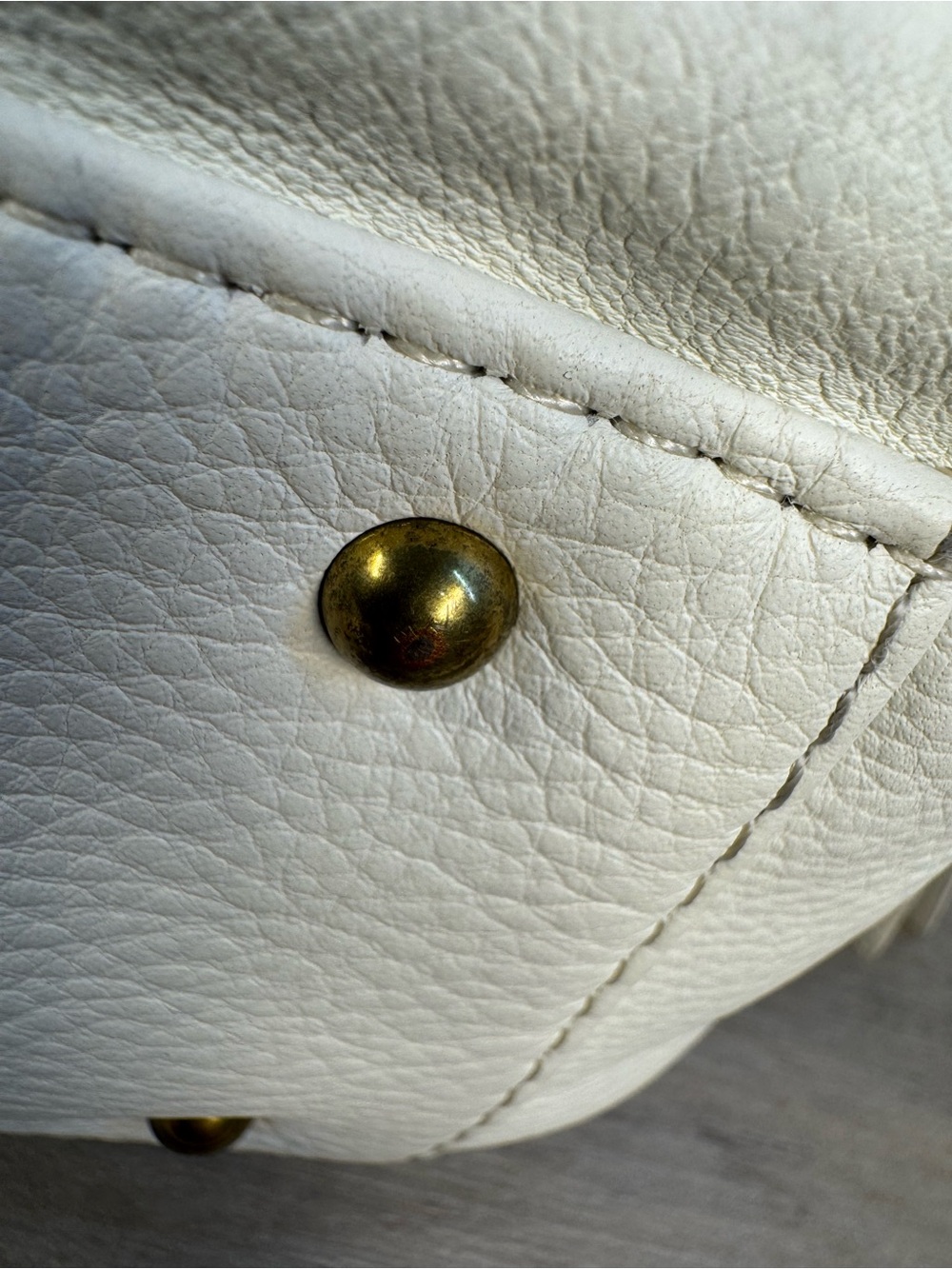American Leather Co Marino Crossbody NEW W/O Tags Winter White 2 Straps - Picture 5 of 16